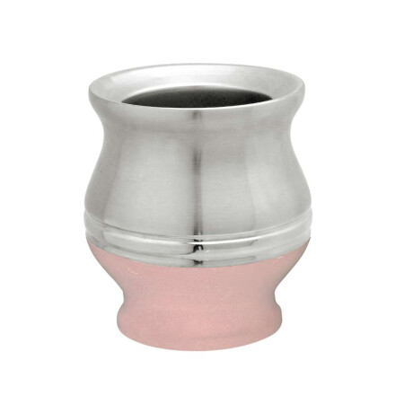 MATE ACERO INOXIDABLE 180ML D9/H9.6CM BASE ROSA