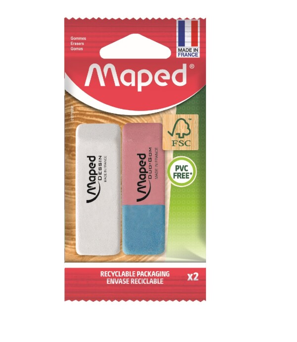 GOMA DE BORRAR MAPED DESSIN + DUO GOM BLISTER Único