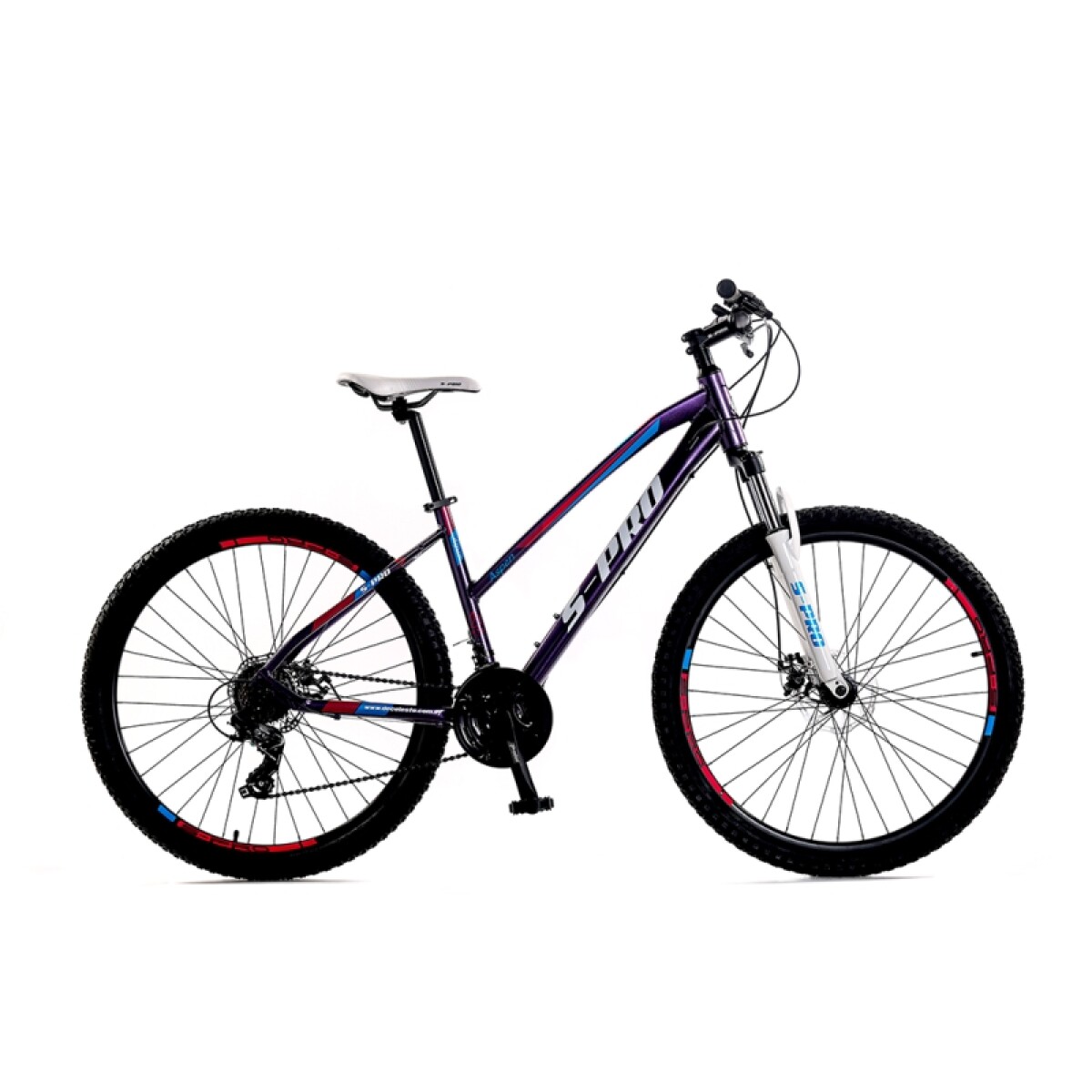 Bicicleta S-pro Mtb Aspen R.27.5 Dama Aluminio F/disco - Violeta 