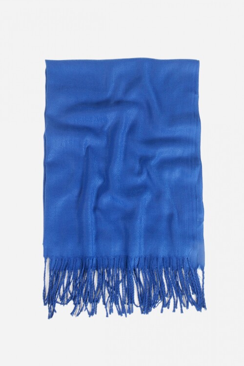 Pashmina flecos azul