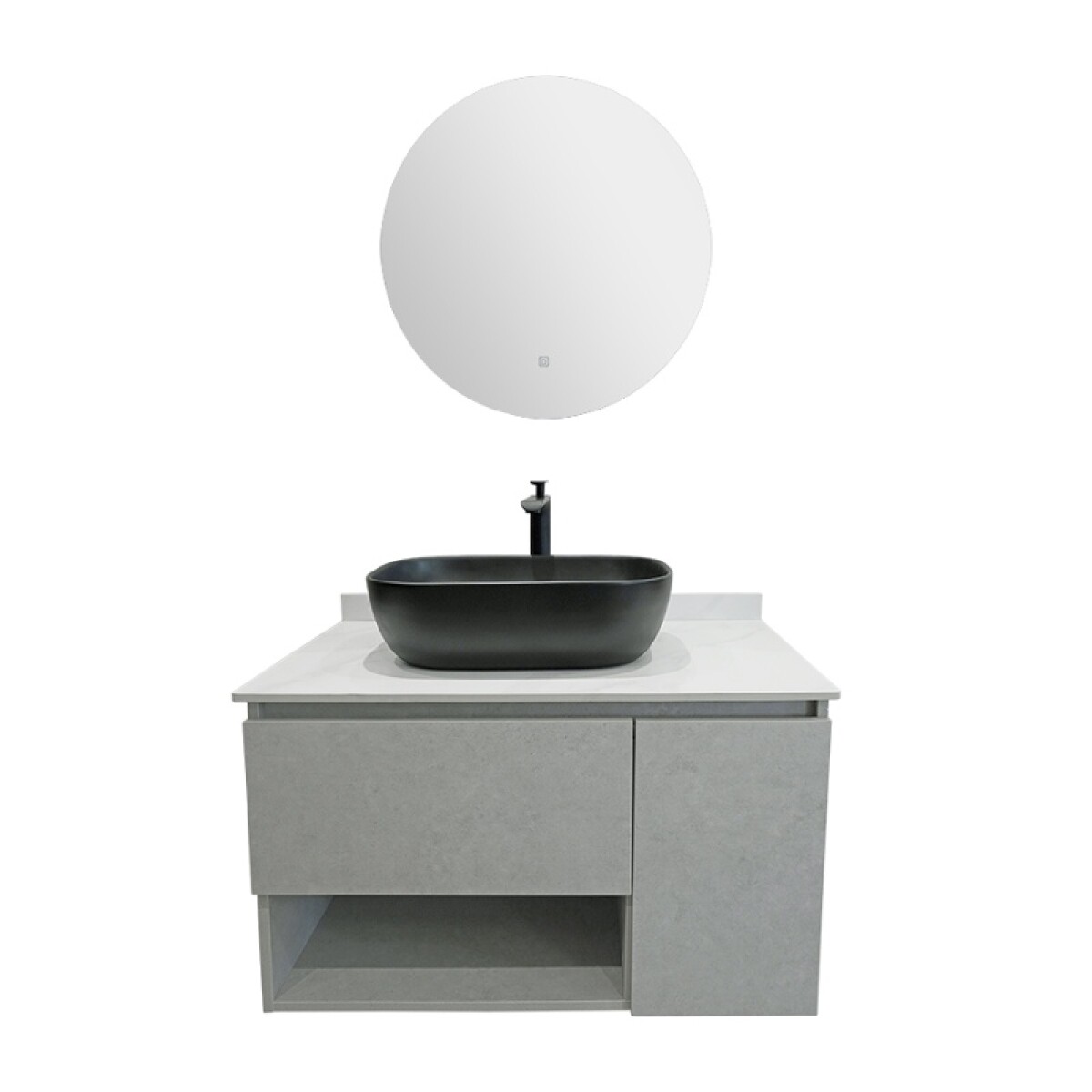 Conjunto De Baño Habitare Modelo Sy1045-80 / Mueble + Bacha + Espejo C/ Luz Led 