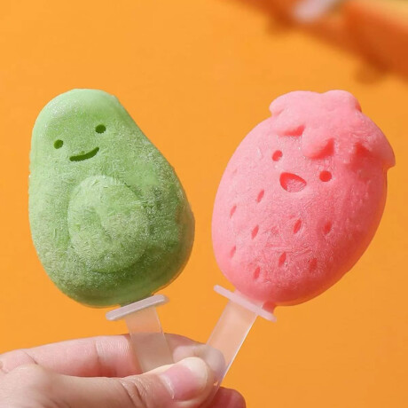 Molde de silicona para helado forma frutal Rosado