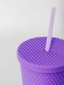 Vaso Con Tapa + Sorbito Beverly Violeta