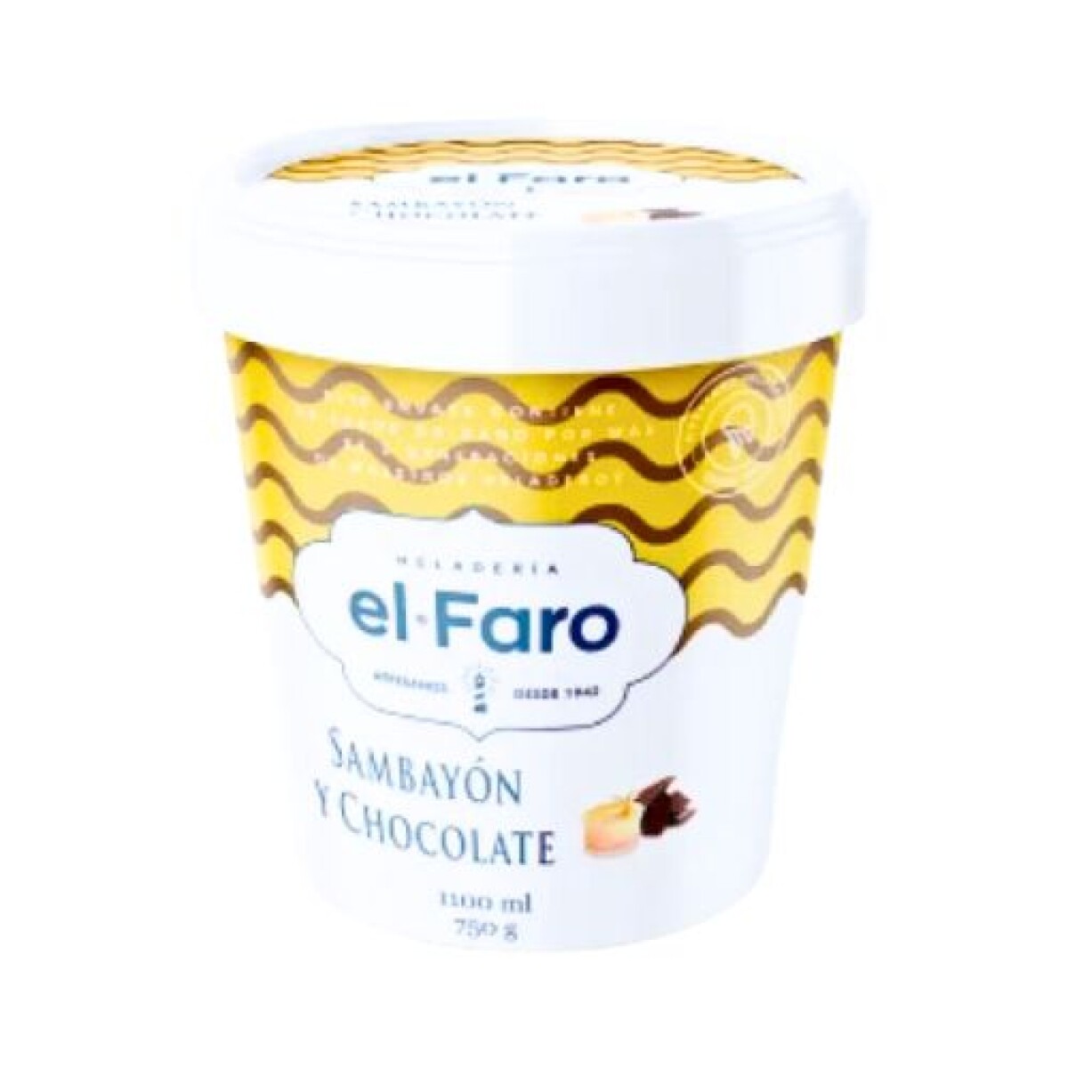 Helado El Faro - 1,1 lt - Sambayón y Chocolate 