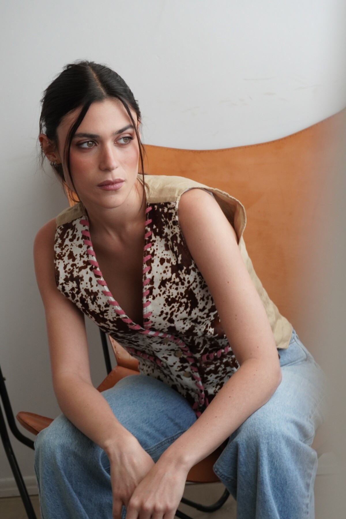 Lady Serrano Cowhide Rosado