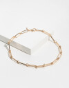 Collares Cortos Metal Collar De Eslabones Mix And Match - Dorado