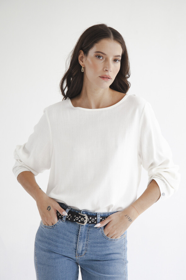 BLUSA LINO BASE - NATURAL — Limite