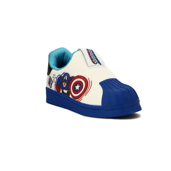 Disney Casual Bajo Pu Puntera Goma Cap America Blanco-azul