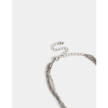 Collares Cortos Con corazón Plateado