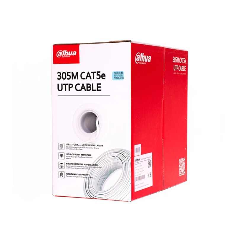 Cable Bobina 305m de Red Dahua Color Blanco Cable Bobina 305m de Red Dahua Color Blanco
