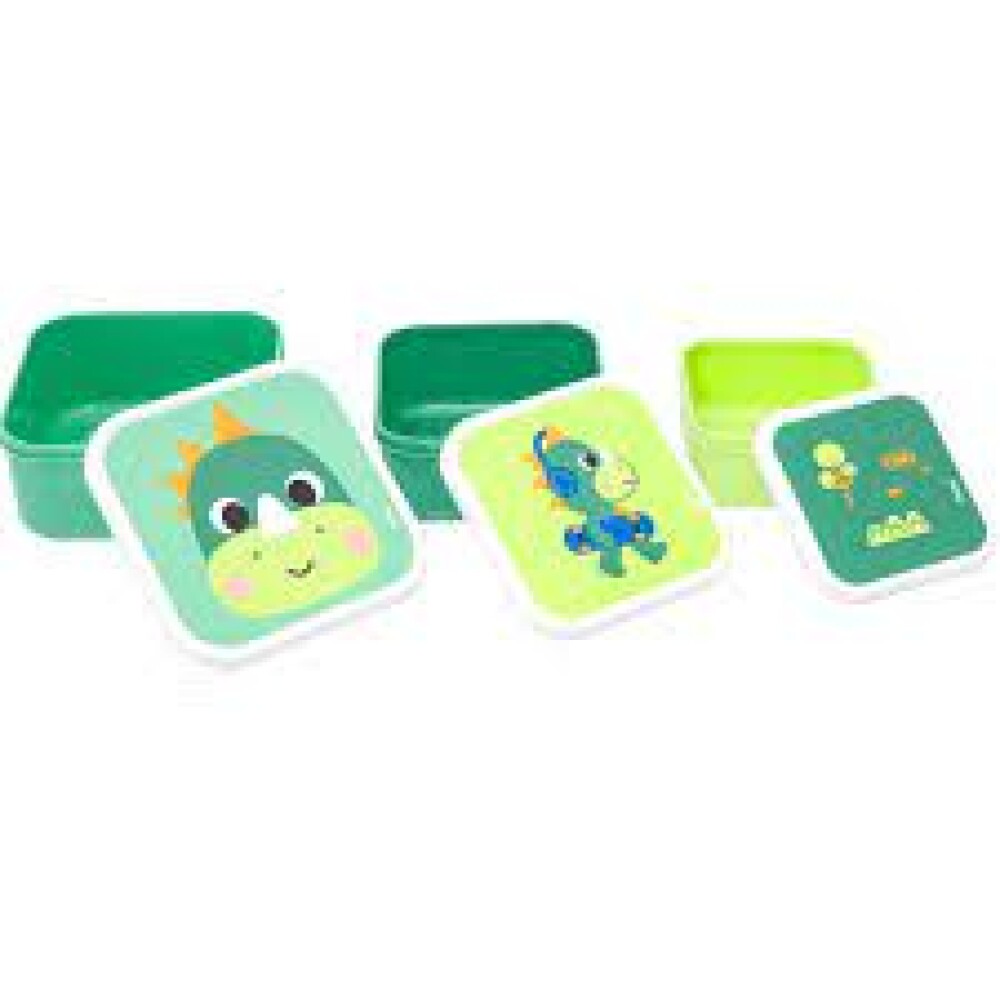 Set x3 tupper animales BUBA dino bubazoo