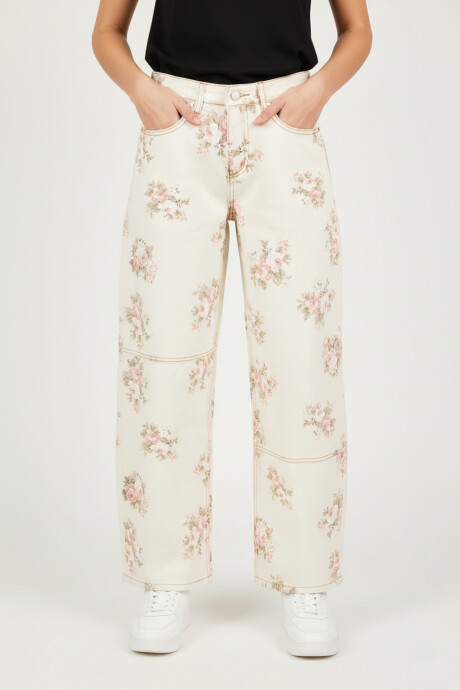 Pantalon Florial Estampado 1