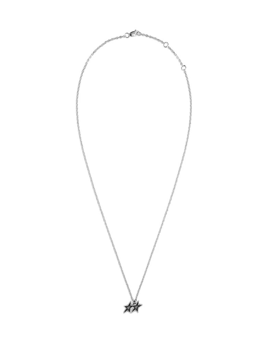 TwoJeys Collar Tilted Enameled Plata 