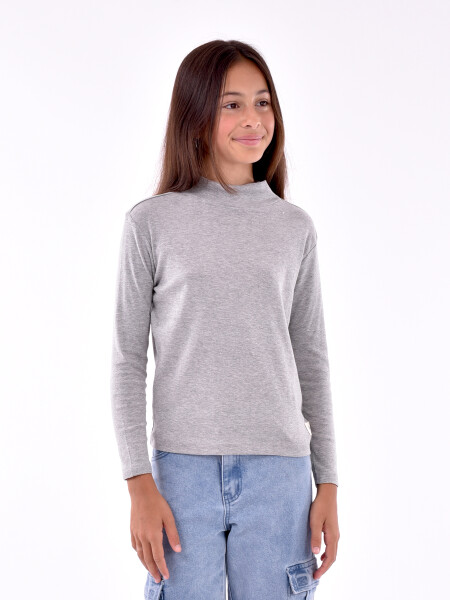 POLERA SEATTLE GRIS MELANGE M
