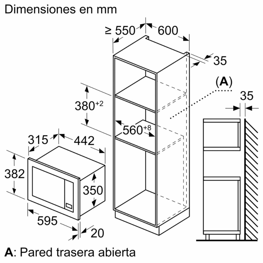 MICROONDAS NEGRO 800W BEL623MS3