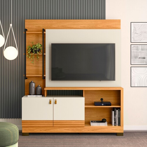 Modular para Tv Alagoas Nature/Blanco Modular para Tv Alagoas Nature/Blanco