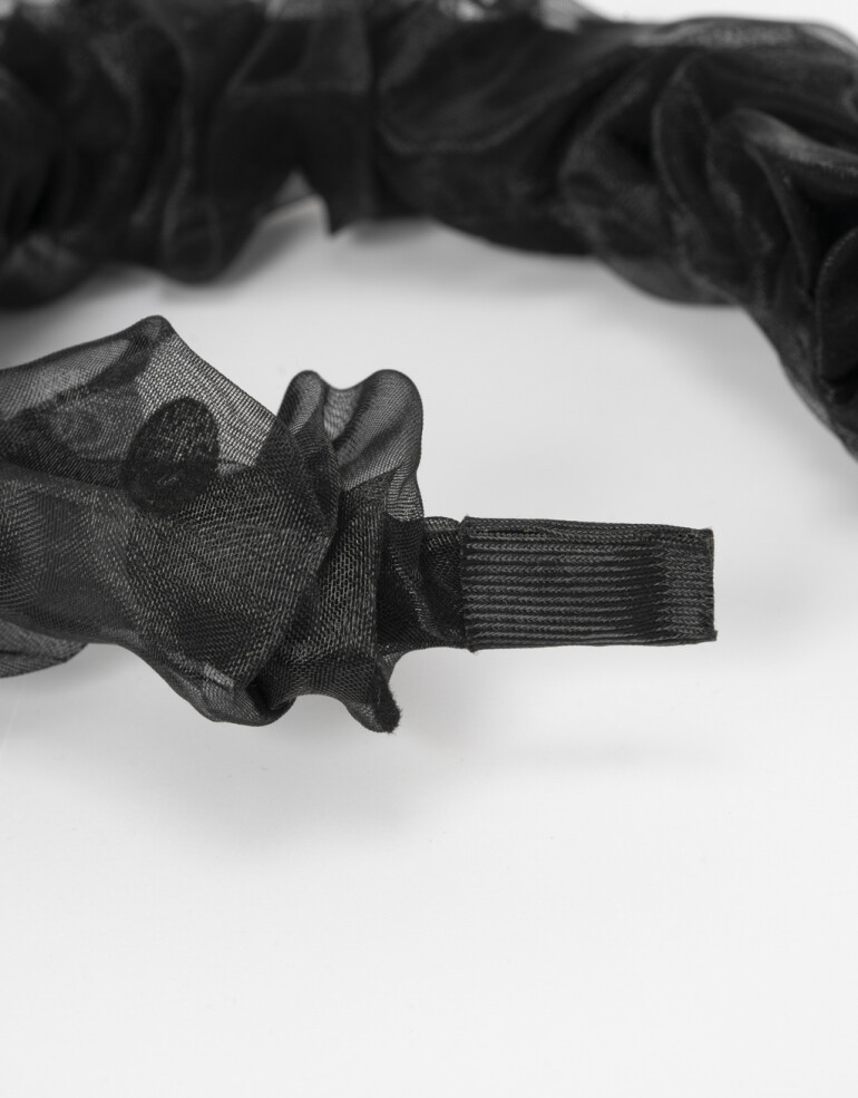 Vinchas Rígidas Liso Vincha Con Flores Textiles "halloween" - Negro