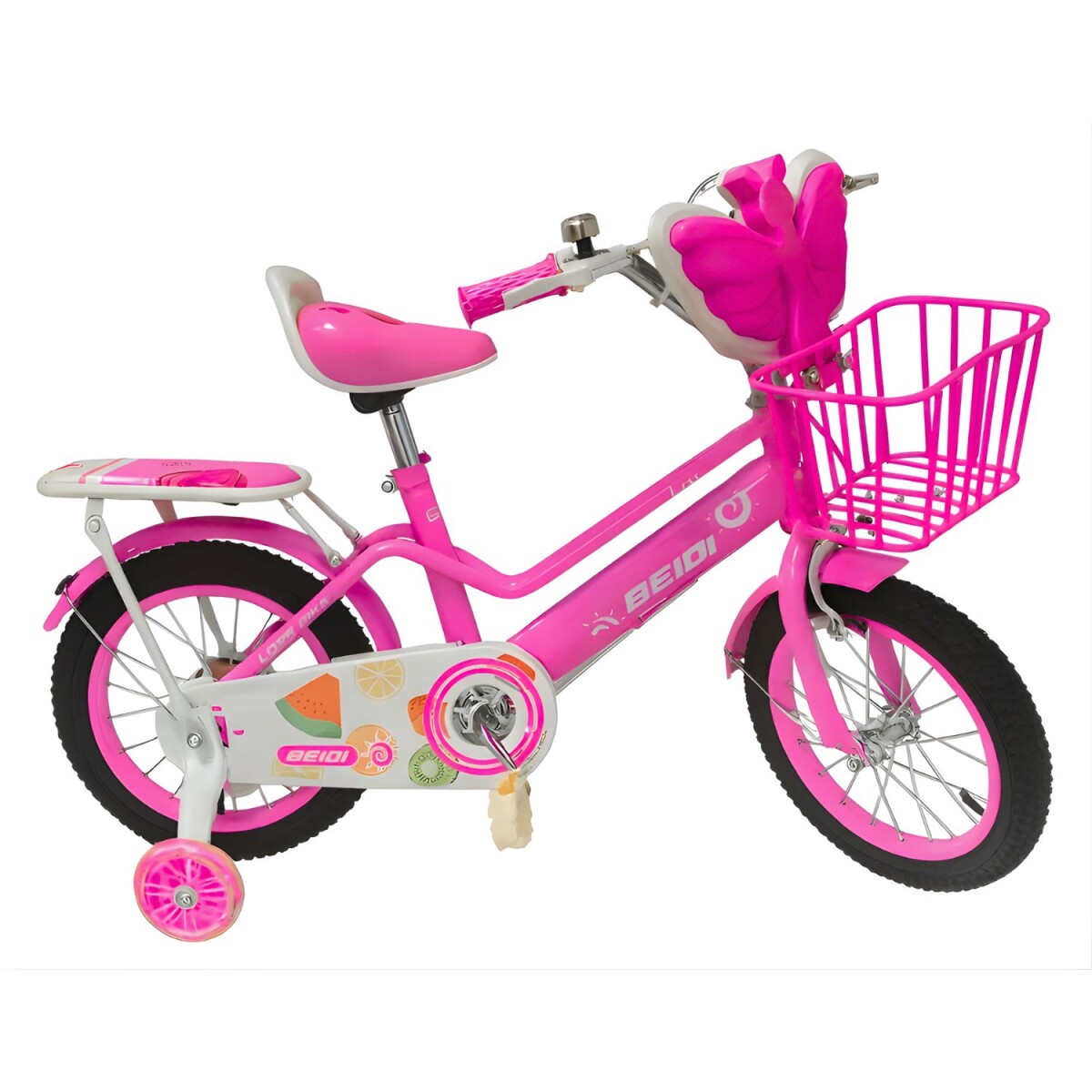 Bicicleta Butterfly con música y luces Rodado 14 - Fucsia 