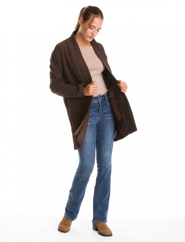 Cardigan Abierto Soft MARRON