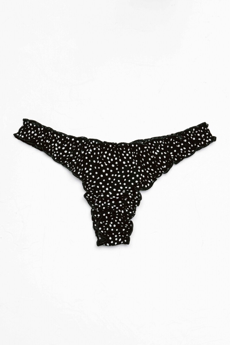 Pantie Cata Less [B39] Estampa Negra a Lunares XXIX