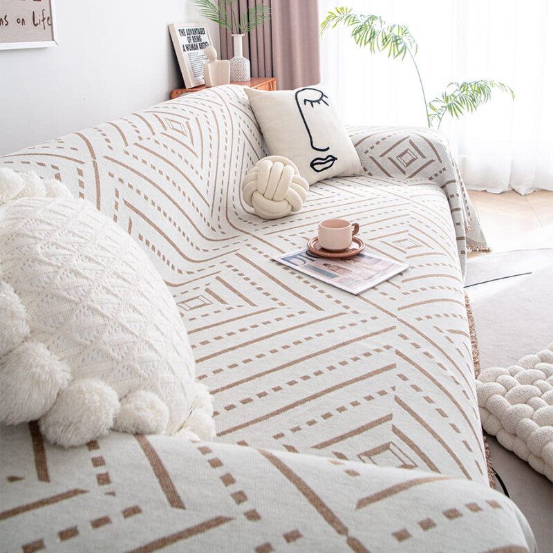 Manta sillon y cama punteada 130x180cm caqui