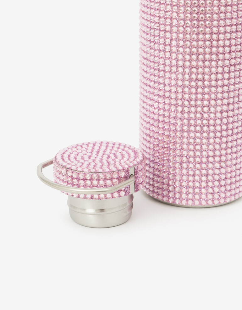 Artículos cocina Botellas Botella Metálica Con Strass - Rosa Metalizado