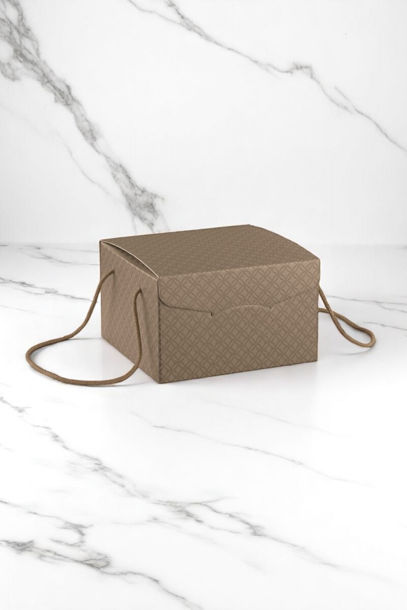 Caja secreto con cordon 24,5x24,5x15 - 37286 - MATELASSE CUOIO 