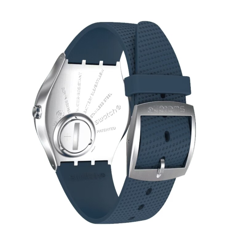 Reloj Swatch SS07S102 para hombre con correa de silicona azul Azul