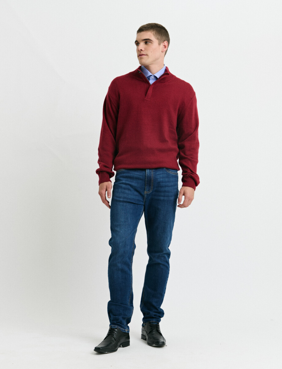 470416 SWEATER HARRY Rojo Oscuro