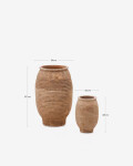 Set Llonga de 2 maceteros de terracota con acabado natural Ø 54 / 32 cm Set Llonga de 2 maceteros de terracota con acabado natural Ø 54 / 32 cm