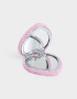 Espejos Con Charm Llavero Con Espejo En Forma De Corazón Peludito Y Charm Tmb - Sin Color Sin Color
