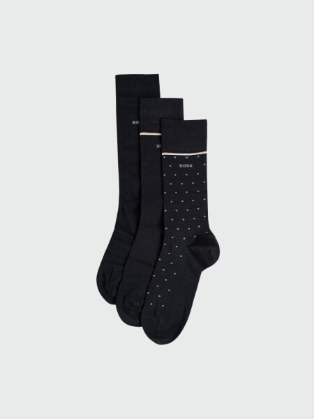 BOSS - Giftbox 3-pack medias Negro