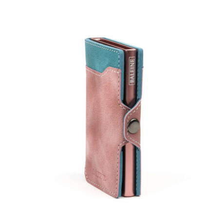 Billetera Baleine Alabama Aqua Rose Rosa
