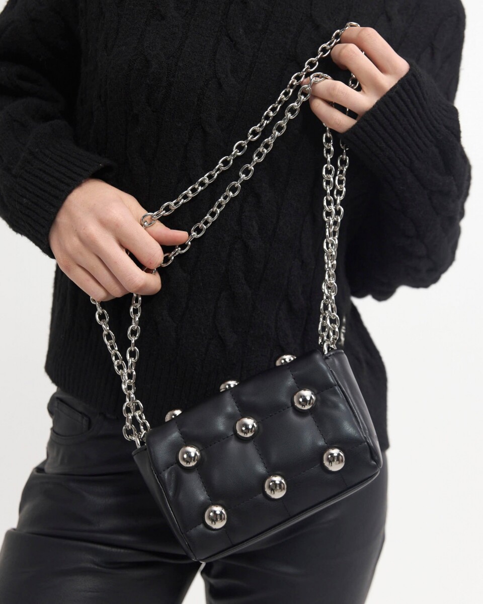 Mini Bag Budapest En Efecto Cuero - Negro 