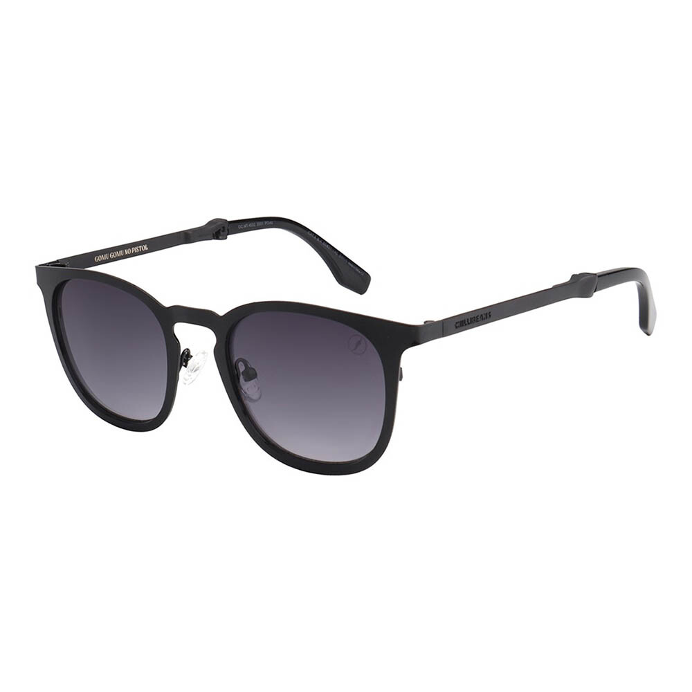 Lentes De Sol One Piece Redondo De Acero Inoxidable Degradado/Negro
