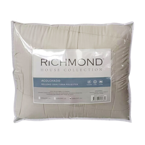 Acolchado 1 Plaza Plus Richmond House 150 x 220 cm BEIGE