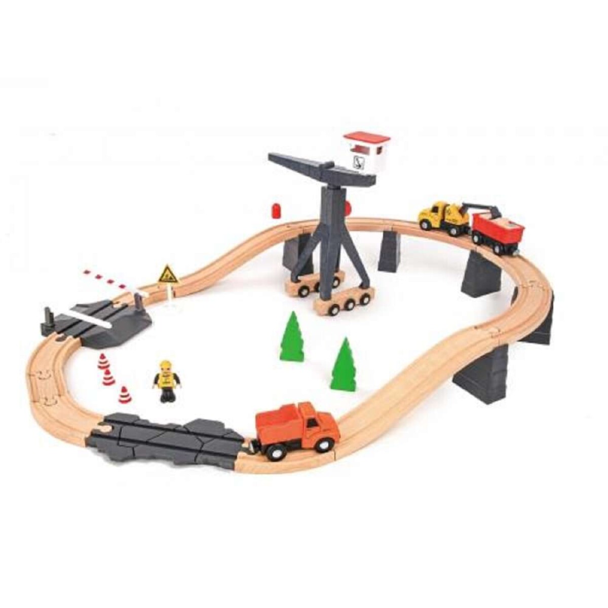 Tooky Toy Pista De Trenes Mediana - 35 Pzs 
