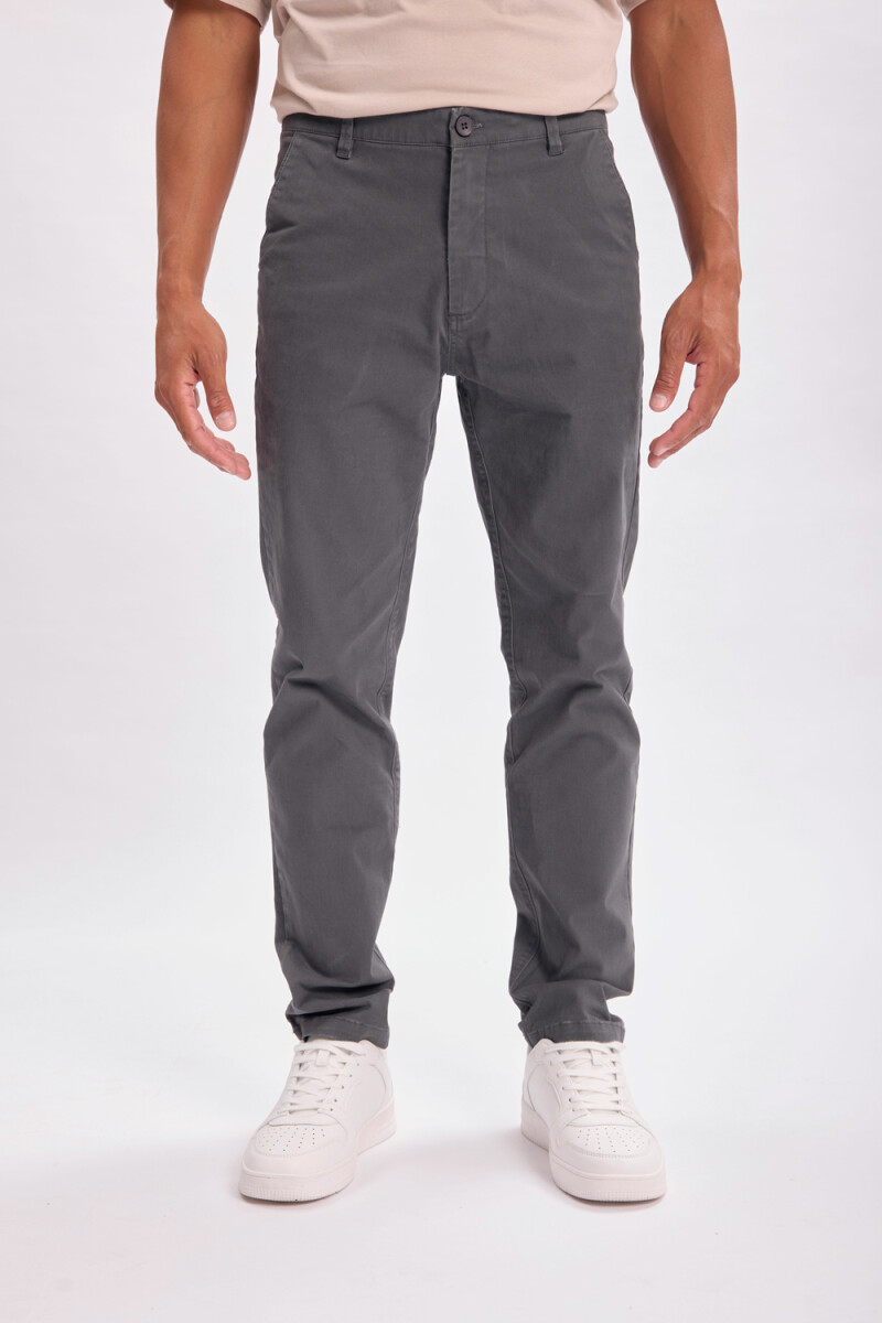 Pantalón chino - Gris Oscuro 