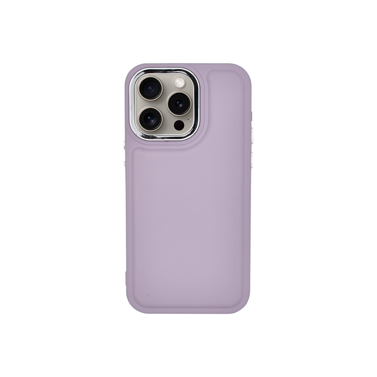 Protector para iPhone 15 Pro con relieve color violeta 