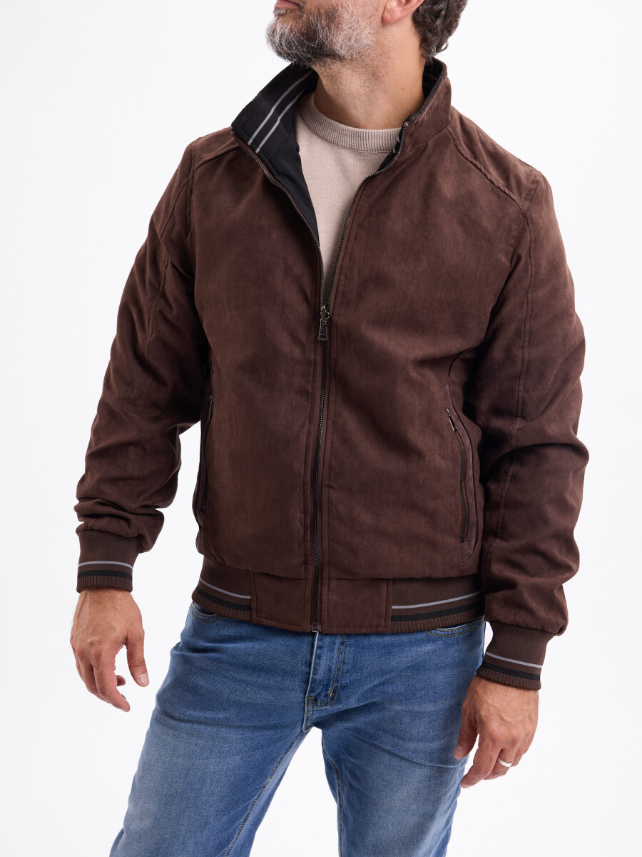 Campera reversible suede - marron 