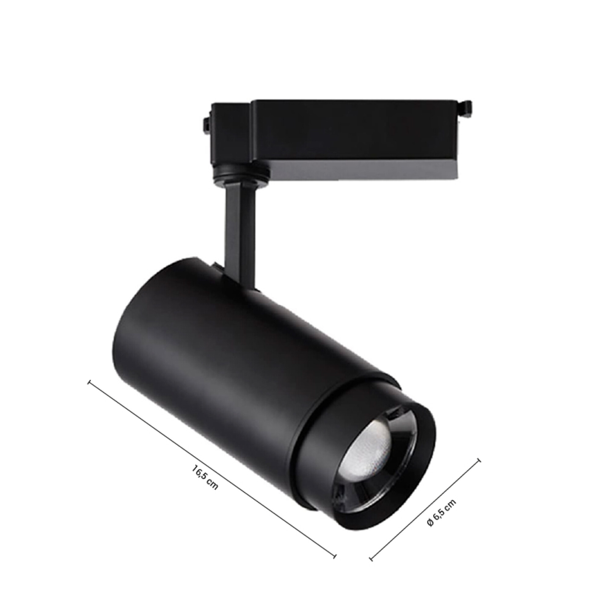 Track Light LED Zoom Negro Dimerizable 20W Luz Cálida — Serlux