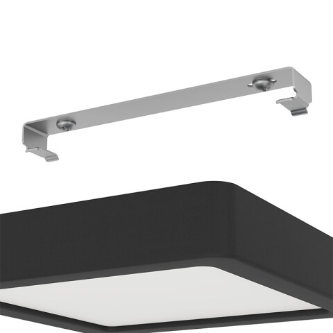 Plafón LED cuadrado acero negro 16X16cm FUEVA5 EG3453