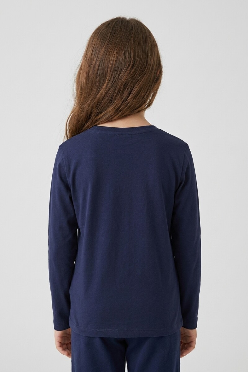 Camiseta manga larga AZUL MARINO