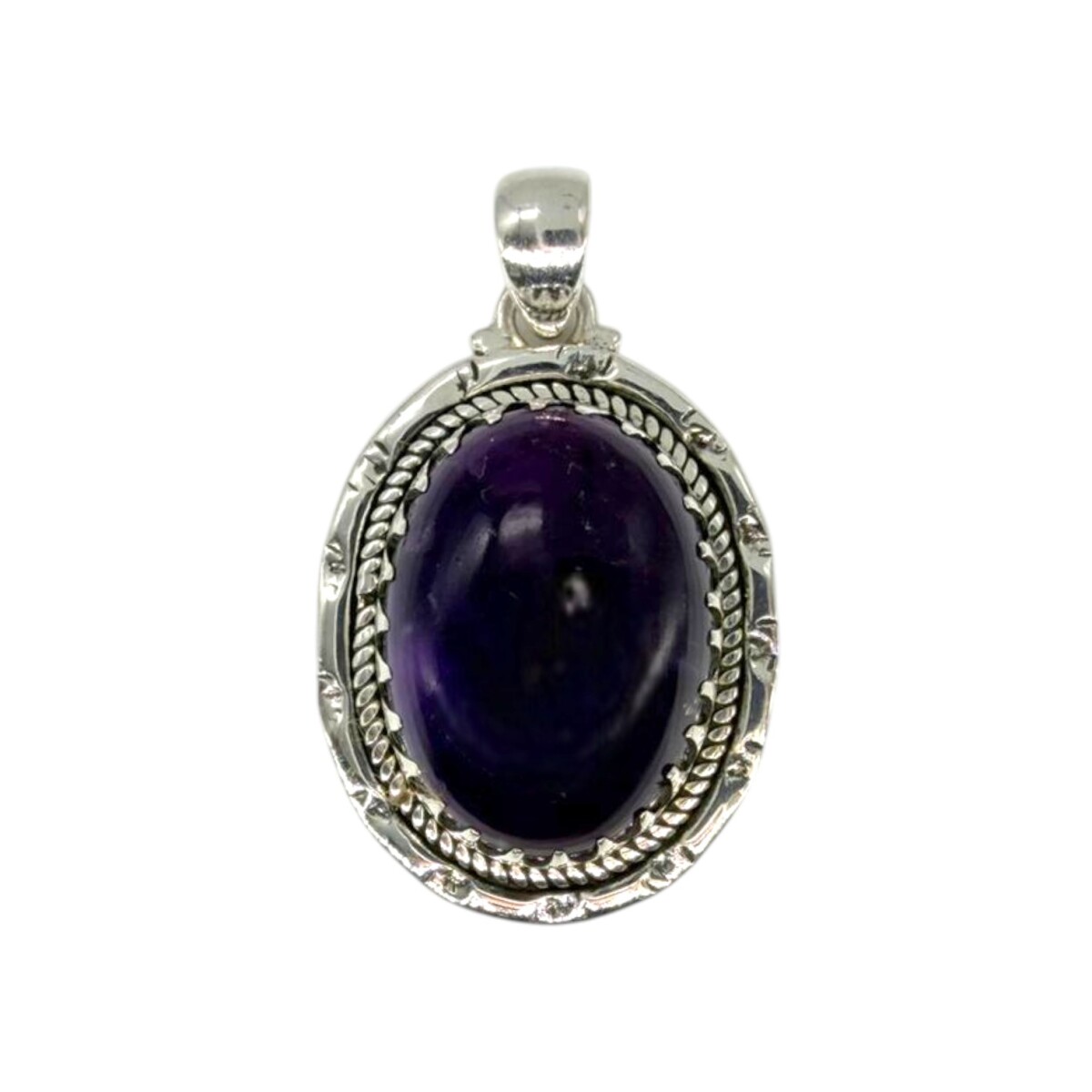 Dije Oval- Plata 925 - Amatista Imperial-CP4636 - conpiedra 