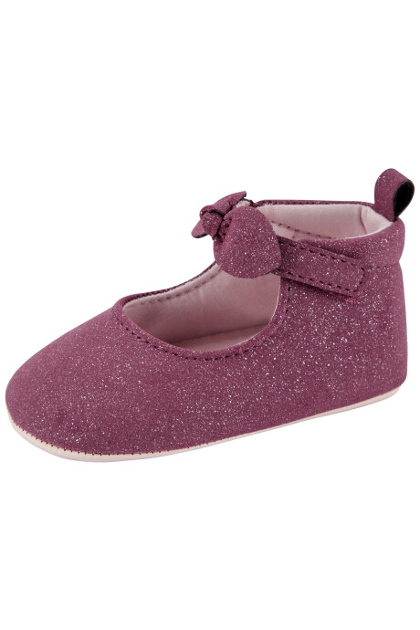 Guillermina con velcro, moña y glitter Sin color