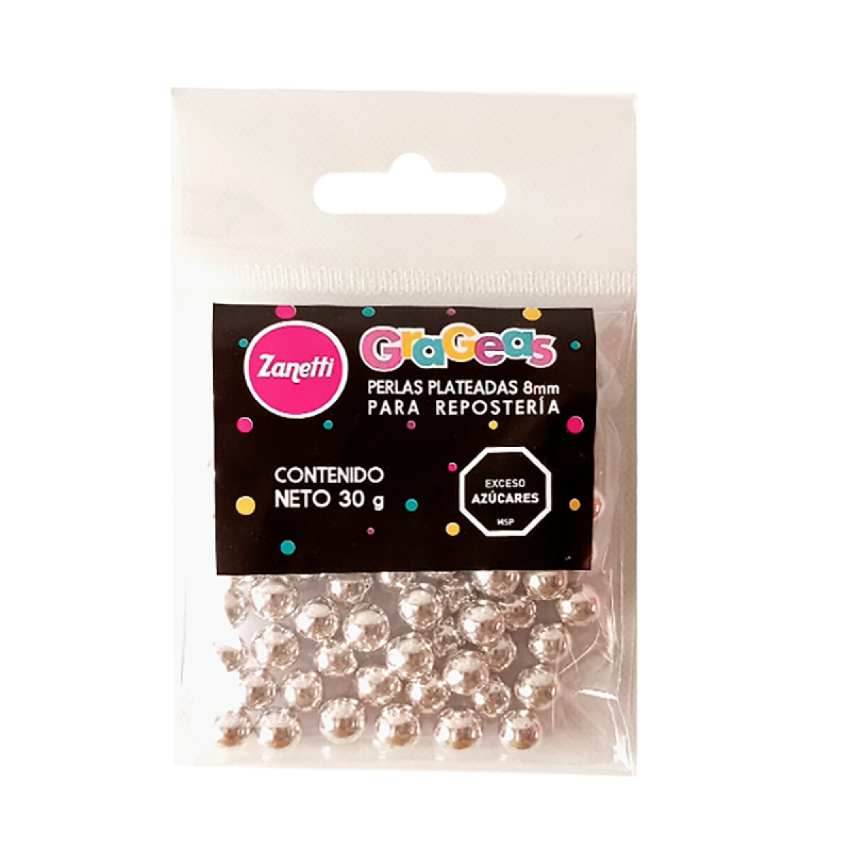 Perlas 8 mm Plateadas 30 g 