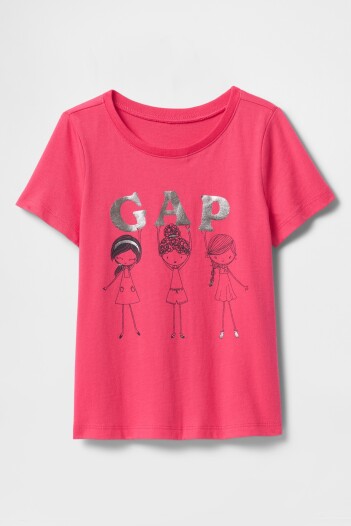Remera Logo Gap Toddler Niña Raspberry