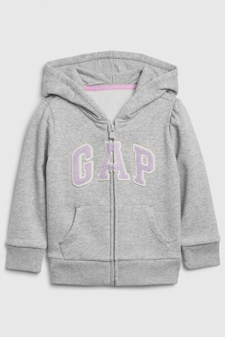 Canguro Logo Gap Con Cierre Sin Felpa Toddler Niña Light Heather Grey B08
