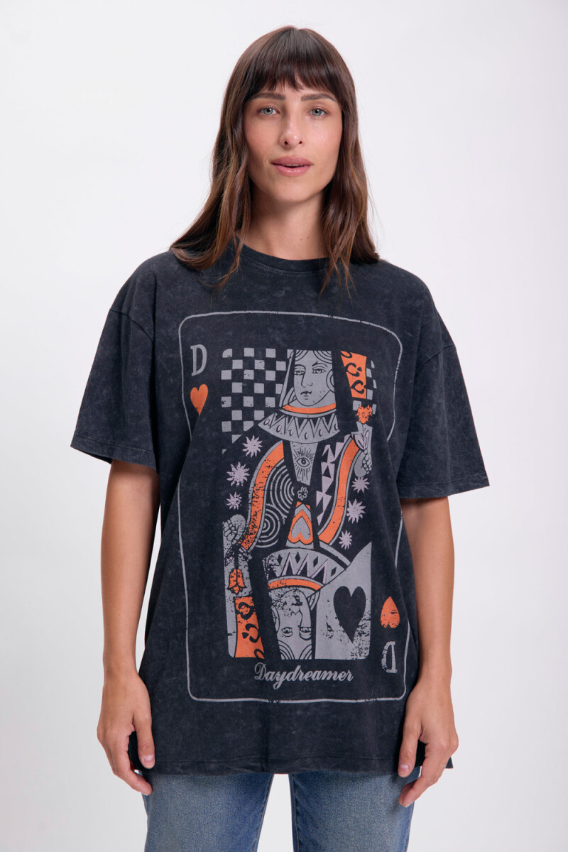 Remera oversize - Negro 