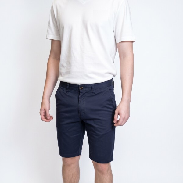 Bermuda Flat Algodón V27 Navy
